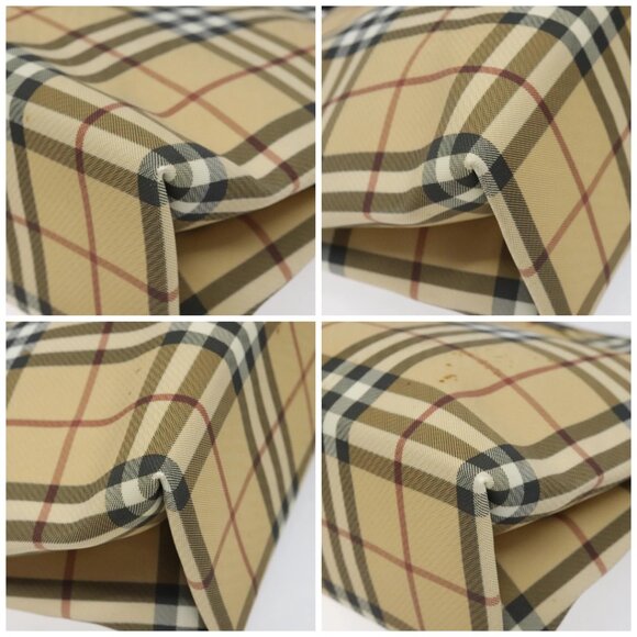 BURBERRY Nova Check Hand Bag PVC Beige Auth - Picture 16 of 16